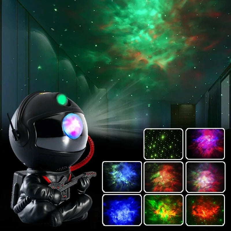 Projetor Galaxy Lights Astronauta Preto